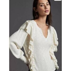 Anthropologie Pilcro Cozy Popover Top
